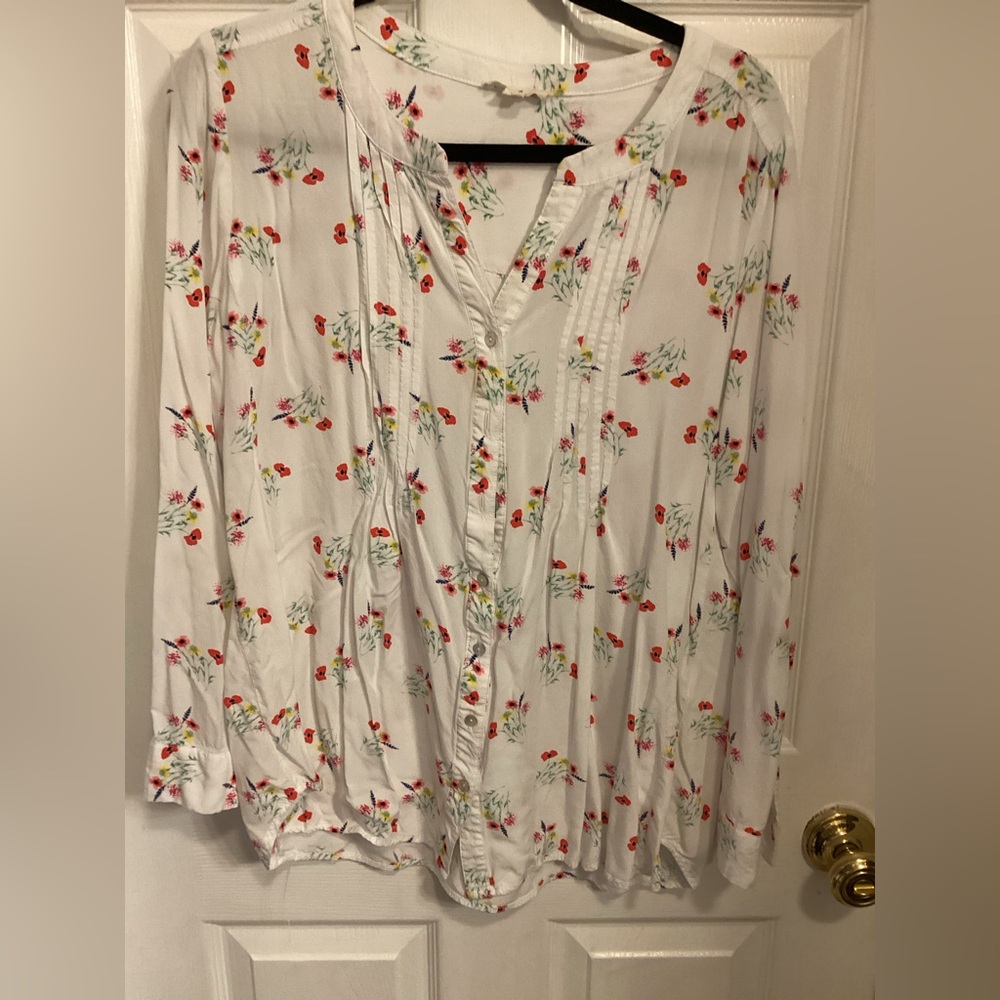 Chic Floral Print Women's Blouse